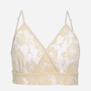 EXPRESS NWT Lace beige Bralette - fun or business casual